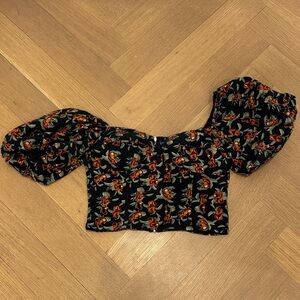 Floral Puff Sleeve Top